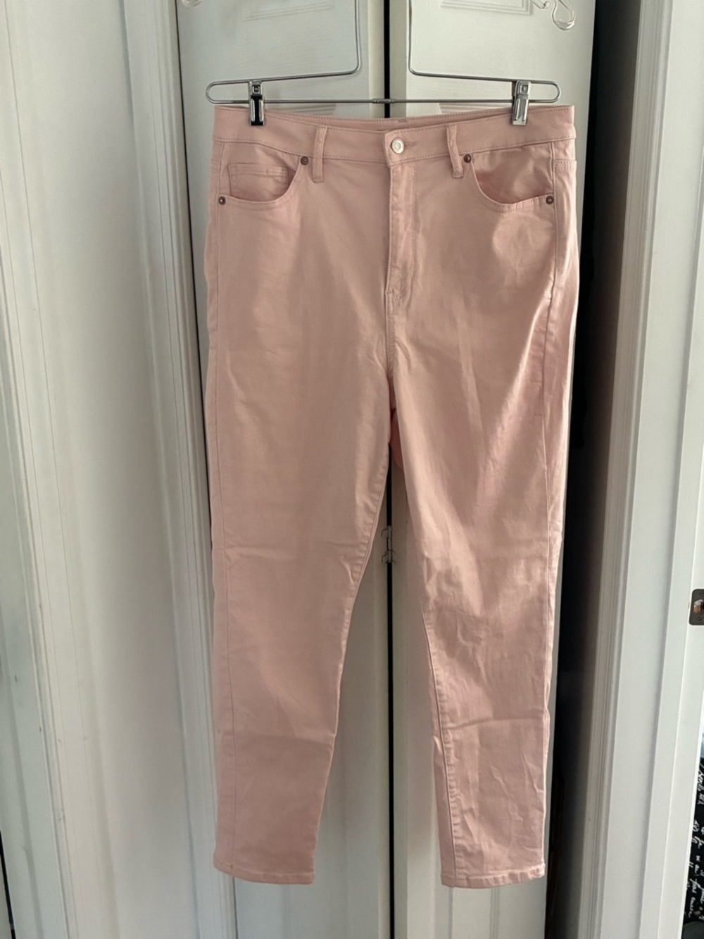 eva mendes for New York & Company Light Pink Skinny Jeans